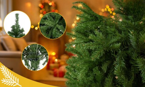 Choinka Sztuczna 210 Cm Naturalna 130 Cm + Metalowy Stojak, Realistyczny