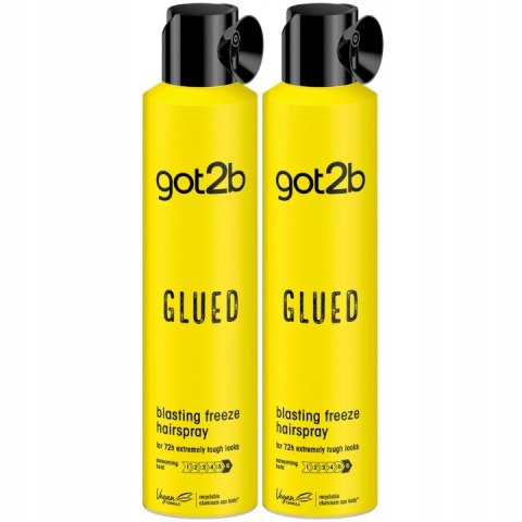 Got2b Glued Spray Utrwalający 2X300ml - Kosmiczna Moc, Dyfuzor, Pantenol