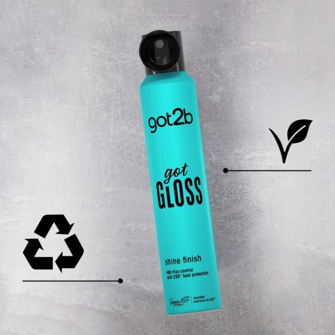 Got2b Gotgloss Nabłyszczający Spray 48H Puszenie Ochrona 230°C Wegański