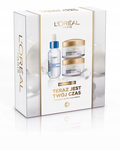 L'OrÉAl Ekspert 60+ Zestaw Przeciwzmarszczkowy Krem Na Dzień I Noc Serum