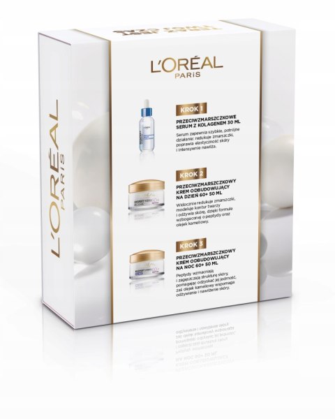 L'OrÉAl Ekspert 60+ Zestaw Przeciwzmarszczkowy Krem Na Dzień I Noc Serum