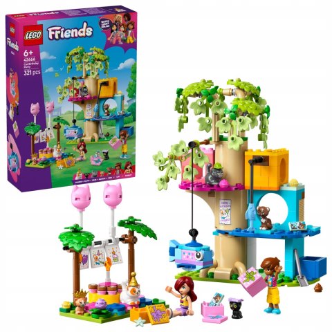 Lego Friends 42666: Kocie Urodziny I Domek Na Drzewie, 321-Klockowy Zestaw