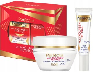 Multikolagen Retinol 70+ Zestaw Kosmetyków - Krem Twarzy I Oczu, Lifting