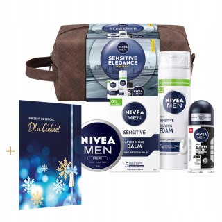 Nivea Men Sensitive Zestaw 4W1 Dla Wrażliwej Skóry Z Kosmetyczką I Kartką