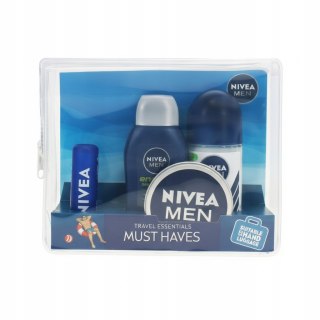 Nivea Men Zestaw Podróżny 5 Częściowy Dla Pana Krem Antipersp, Żel, Pomadka