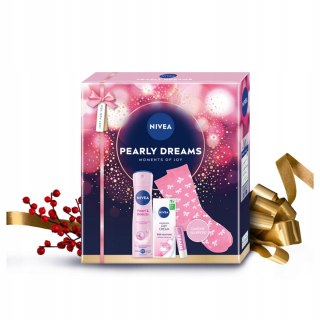 Nivea Pearly Dreams: Zestaw 72H Antiperspirant, Nawilżający Krem, Pomadka