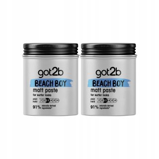 Schwarzkopf Got2b Pasta Matująca Beach Boy 100Ml 2 Szt. - Surfer Style