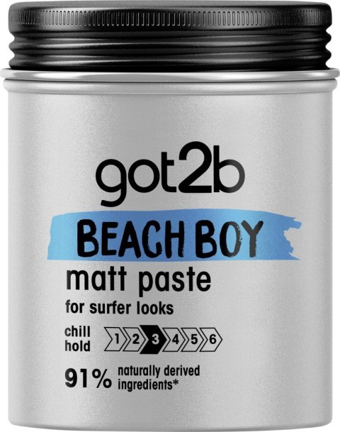 Schwarzkopf Got2b Pasta Matująca Beach Boy 100Ml 2 Szt. - Surfer Style