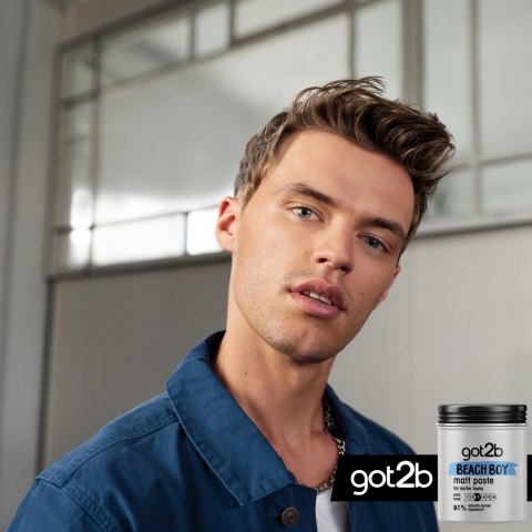 Schwarzkopf Got2b Pasta Matująca Beach Boy 100Ml 2 Szt. - Surfer Style
