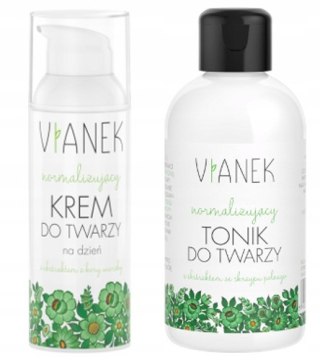 Vianek Zestaw Normalizujący Do Twarzy - Krem Na Dzień 50Ml + Tonik 150Ml