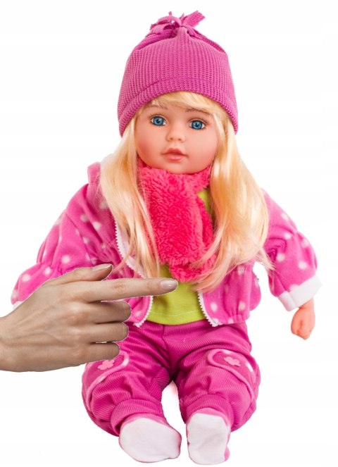 Duża Lalka 60 Cm - Mówi I Śpiewa Po Polsku, Długie Blond Włosy, Ubranko