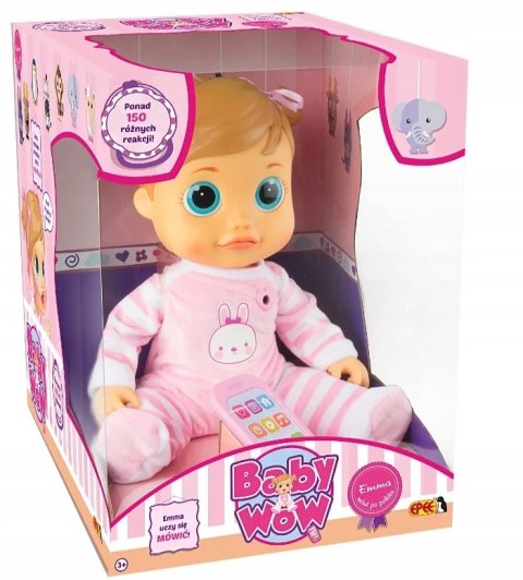 Interaktywna Lalka Emma 38 Cm - Uczy Się Mówić, Powtarza Słowa, Ruch Ust