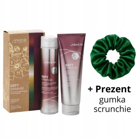 Joico Defy Damage Zestaw Szampon+Odżywka Do Włosów Zniszczonych + Scrunchie