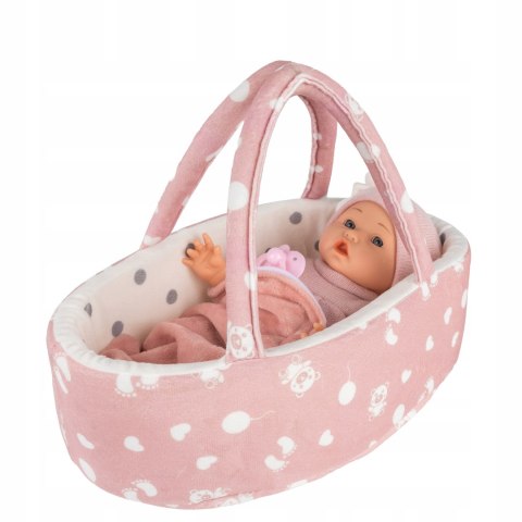 Lalka Bobas 30 Cm Z Nosidełkiem, Poduszką, Kołderką I Smoczkiem Kinderplay