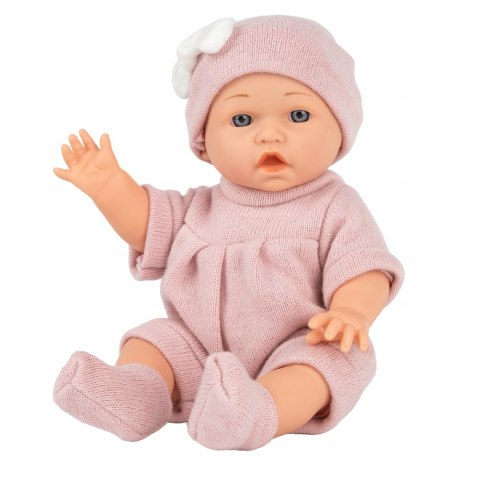 Lalka Bobas 30 Cm Z Nosidełkiem, Poduszką, Kołderką I Smoczkiem Kinderplay