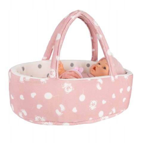 Lalka Bobas 30 Cm Z Nosidełkiem, Poduszką, Kołderką I Smoczkiem Kinderplay