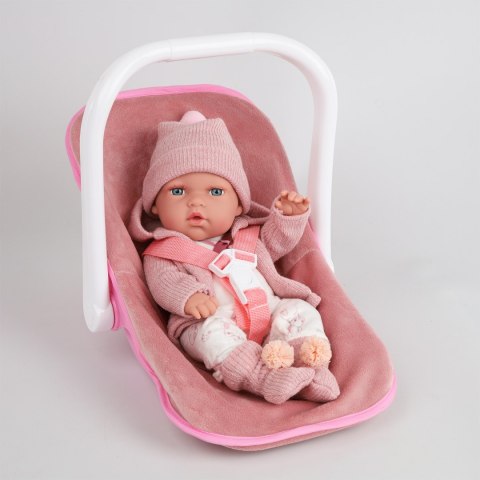Lalka Bobas 30Cm Z Nosidełkiem I Ubrankami Kinderplay - Zestaw Różowy