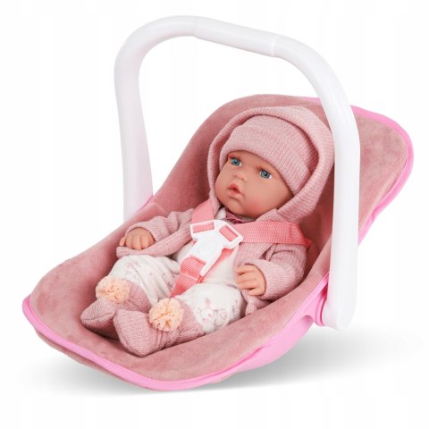 Lalka Bobas 30Cm Z Nosidełkiem I Ubrankami Kinderplay - Zestaw Różowy