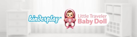 Lalka Bobas 30Cm Z Nosidełkiem I Ubrankami Kinderplay - Zestaw Różowy