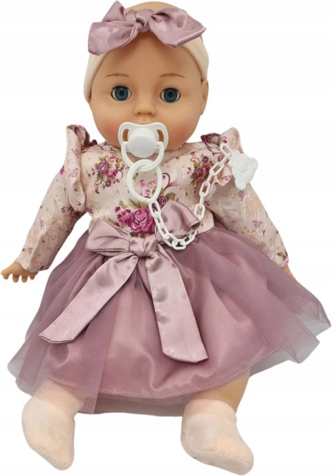 Lalka Bobas 45 Cm - Mówi, Śpiewa, Zamyka Oczy +Smoczek (Polski Głos Dzieci)