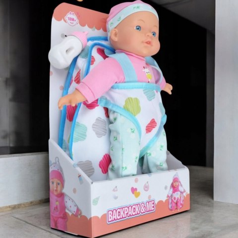Lalka Bobas Gumowa Dziecięca 30Cm Z Plecakiem Nauka Opieki I Samodzielność