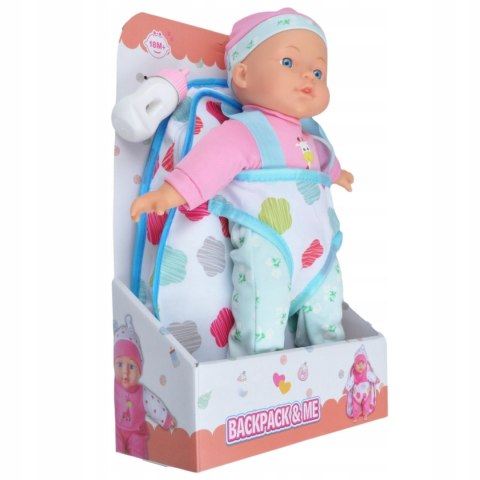 Lalka Bobas Gumowa Dziecięca 30Cm Z Plecakiem Nauka Opieki I Samodzielność