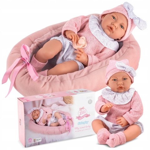 Lalka Bobas Interaktywna 41 Cm Z Kokonem I Smoczkiem, Realistyczna, Miękka