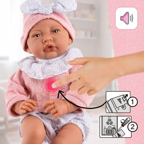 Lalka Bobas Interaktywna 41 Cm Z Kokonem I Smoczkiem, Realistyczna, Miękka