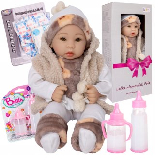 Lalka Bobas Niemowląk Pola 40 Cm Z Akcesoriami: Muzyka, Butelki, Pampersy
