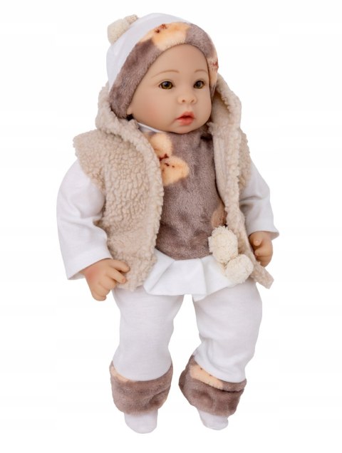 Lalka Bobas Niemowląk Pola 40 Cm Z Akcesoriami: Muzyka, Butelki, Pampersy