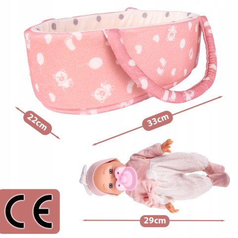 Lalka Bobas Niemowlęca 29 Cm Ruchome Rączki I Nóżki + Komplet Akcesorii