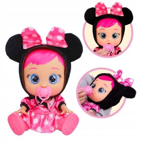 Lalka Cry Babies Minnie 30Cm Interaktywna, Płacząca, Z Kapucą I Smoczkiem
