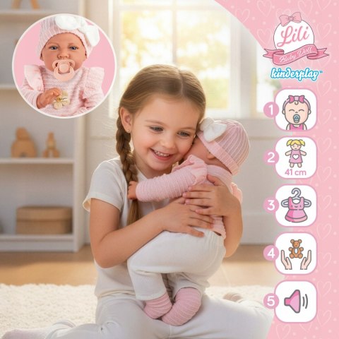 Lalka Interaktywna Lili 41Cm, Realistyczny Bobas, Mówi, Płacze I Gawori