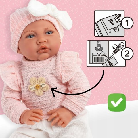 Lalka Interaktywna Lili 41Cm, Realistyczny Bobas, Mówi, Płacze I Gawori
