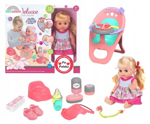 Nowa Lalka Martynka 30Cm - Mówi 22 Słów, Śpiewa, Pije, Sika, Z Krzesełkiem