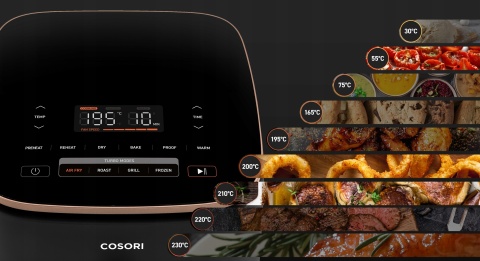 Frytkownica beztłuszczowa Cosori Turbo Blaze 6L 1725W - 9 programów