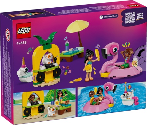 Lego Friends 42658 Impreza Na Basenie Z Flamingiem, Konstrukcyjny Zestaw 5+