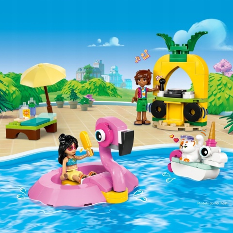 Lego Friends 42658 Impreza Na Basenie Z Flamingiem, Konstrukcyjny Zestaw 5+