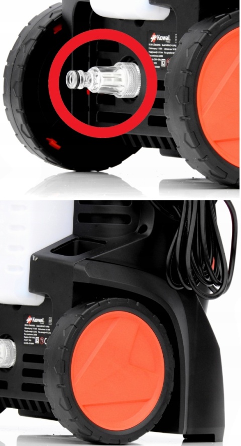 Myjka ciśnieniowa KowaL 280B-S 2800W z metalową pompą i akcesoriami