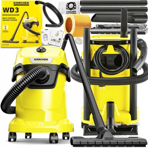 Odkurzacz Karcher Wd 3 V-17/4/20 1000W 17L Mokre I Suche Z Wężem 4M