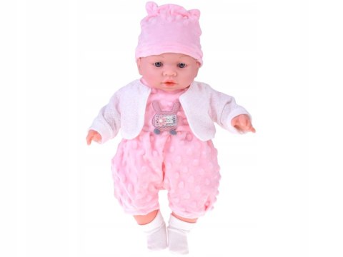 Interaktywna Miękka Lalka Bobas 40 Cm Gaworzy, Płacze, Śmieje Się 12M+