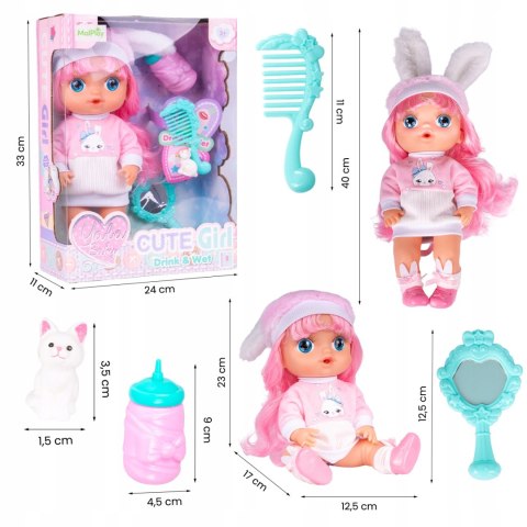 Lalka Bobas 30 Cm - Zdejmowane Ubranko, Ruchome Rączki, Kot I Akcesoria
