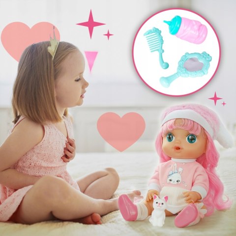 Lalka Bobas 30 Cm - Zdejmowane Ubranko, Ruchome Rączki, Kot I Akcesoria