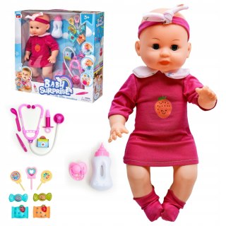 Lalka Bobas 36 Cm Realistyczna - Mówi, Gaworzy, Zestaw Lekarski I Słodycze