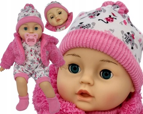 Lalka Bobas 45Cm - Mówi I Śpiewa, Zamyka Oczy + 2 Smoczki Dla Małej Dziecią