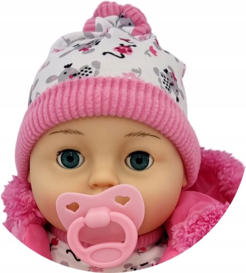 Lalka Bobas 45Cm - Mówi I Śpiewa, Zamyka Oczy + 2 Smoczki Dla Małej Dziecią