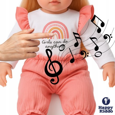 Lalka Interaktywna Happy Kiddo 56Cm - Mówi, Śpiewa, Uczy Angielskiego!