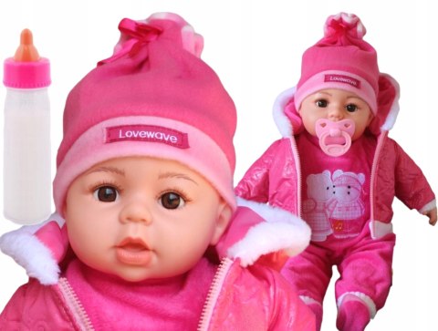 Realistyczna Lalka 45Cm Mówi Z Magiczną Butelką, Smoczkiem I Ubrankami