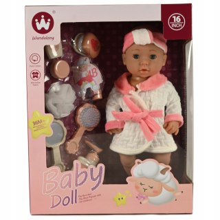 Realistyczna Lalka Niemowlak 40Cm - Do Opieki I Kąpieli, Szlafrok Bobas