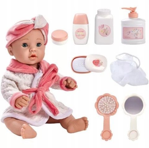 Realistyczna Lalka Niemowlak 40Cm - Do Opieki I Kąpieli, Szlafrok Bobas